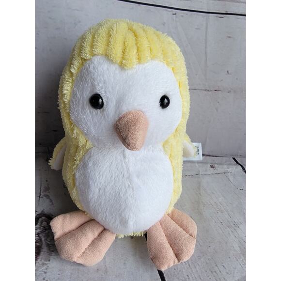 Babies R Us Yellow White Penguin Rattle Plush Baby Infant Toy Lovey 5" RARE - Picture 2 of 9